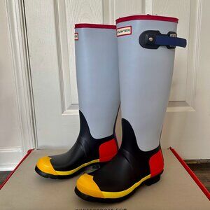 NEW Hunter Women's Size 8 Original Tall Inside Out Rain Boots Color Block
